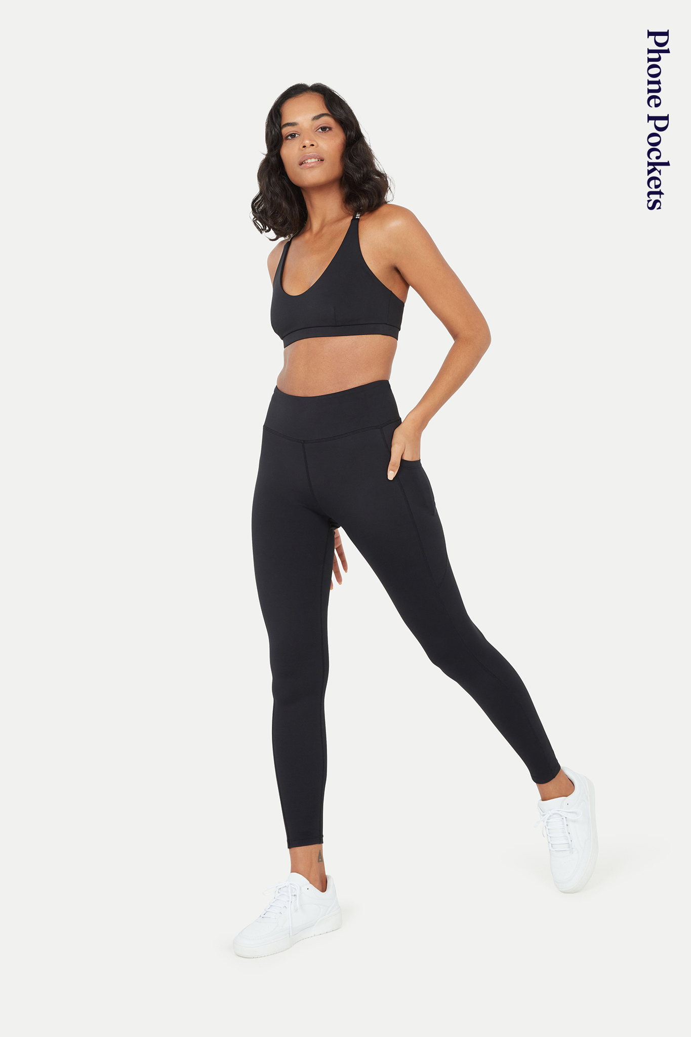 Soft Active Petite High Waist Leggings in Washed Navy | Oh Polly