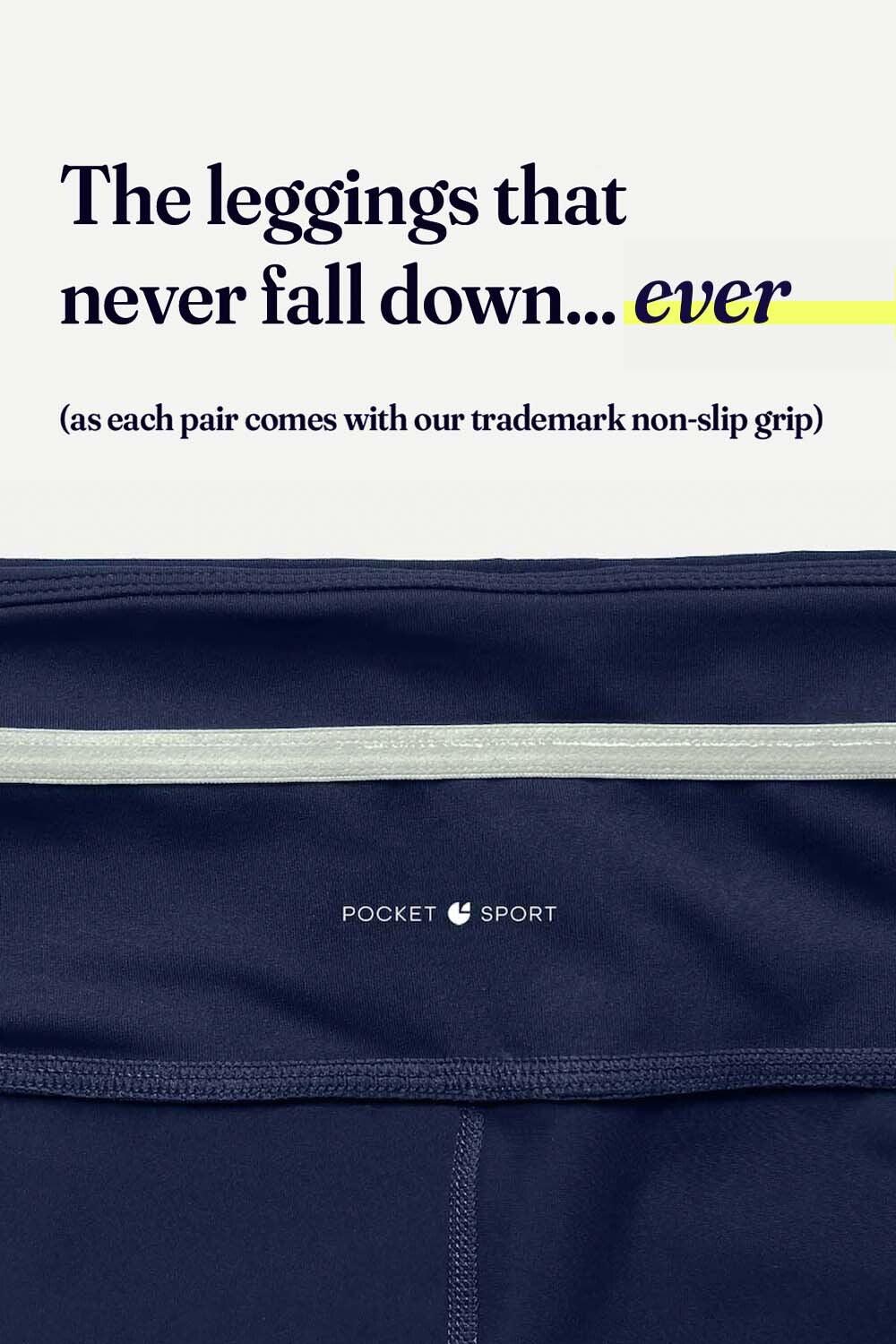 Navy 7/8 length Leggings with Pockets